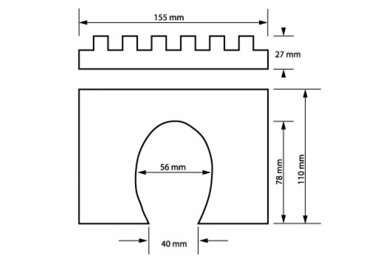 Auhagen 41586 HO/OO Gauge 2 Single Track Tunnel Portals dimensions