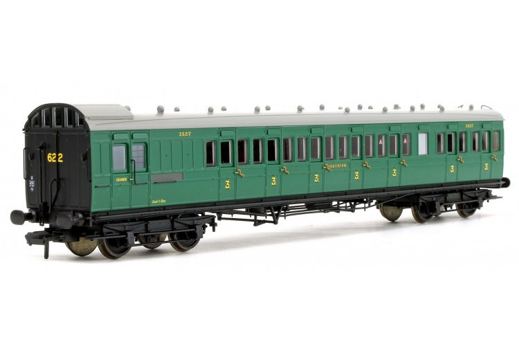 Bachmann 39-603 SE And CR 60ft Birdcage Brake Third Lavatory SR Malachite Green Front Left