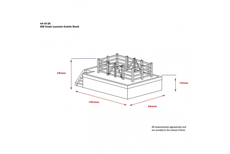 Bachmann Scenecraft 44-0128 Lucston Cattle Dock Dimensions