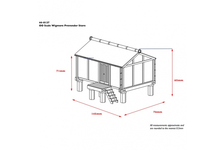 Bachmann Scenecraft 44-0137 Wigmore Provender Store Dimensions
