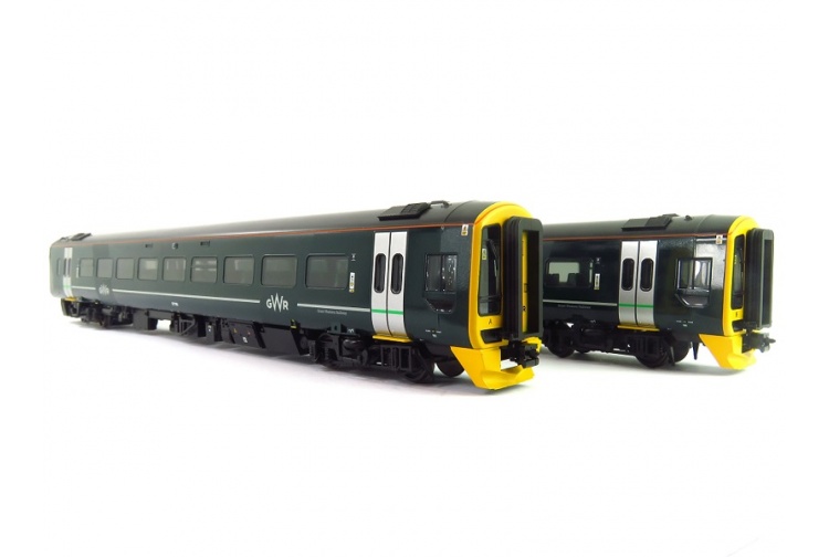 Bachmann 31-519 Class 158 2-Car DMU 158766 GWR Green (FirstGroup) Front Right