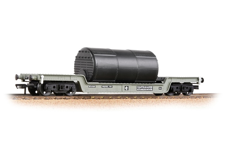 Bachmann Branchline 33-901F OO Gauge 45ton Bogie Well Wagon BR Grey With Load