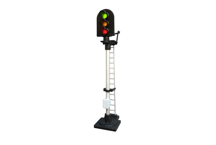 Berko B504 3 aspect (R/Y/G) Standard Round Head OO Scale Railway Signal