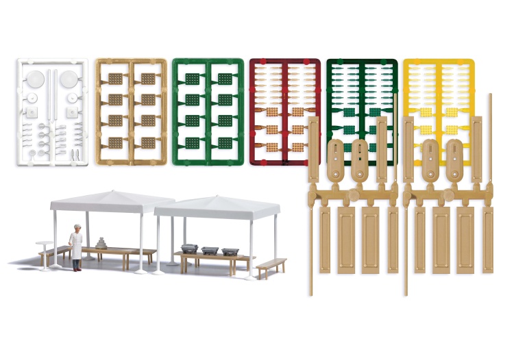 Busch 1830 Catering Set And Cook HO / OO Scale Plastic Kit