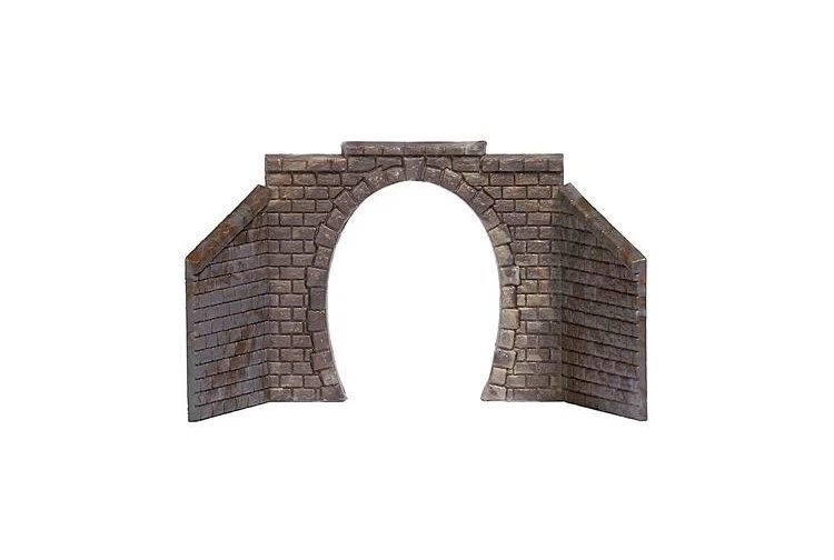 Busch 8197 Single Track Tunnel Portal And Retaining Walls N Scale Plastic Kit