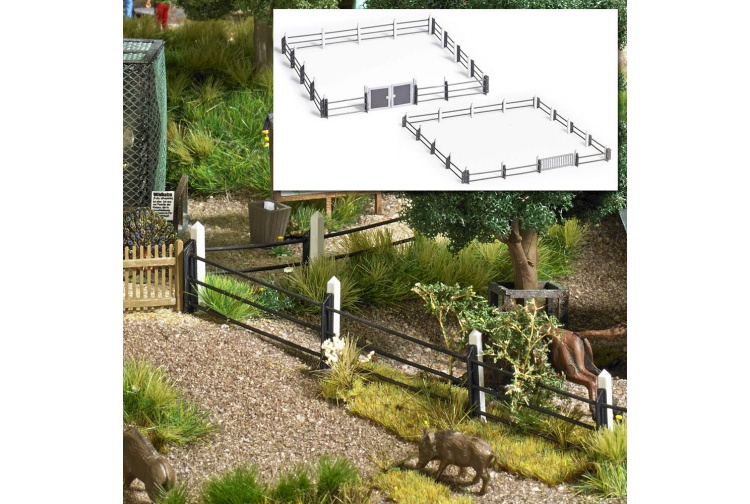 Busch 1022 Modern Steel Tube Fence OO/HO Gauge Plastic Kit