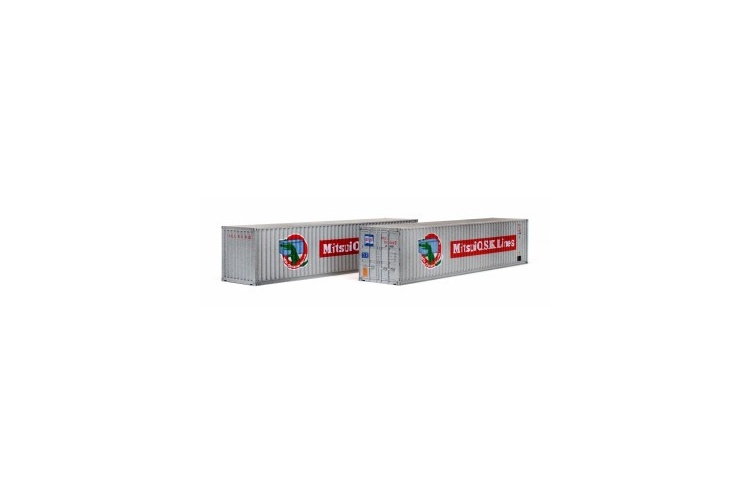 Dapol-4F-028-103-OO-scale-40ft-shipping-containers-mitsui-lines-weathered-pack-of-2