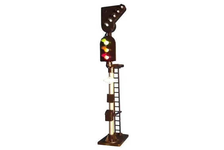 Eckon ES8R 3 Aspect Home With LE RT Indicator Round Head OO Gauge Signal Kit
