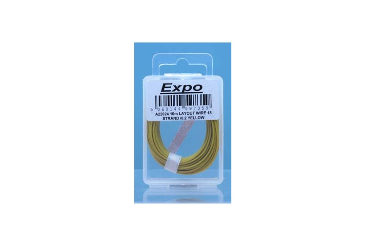 Expo Tools A22024 10 Metre Roll Of Yellow 18/0.1mm Cable