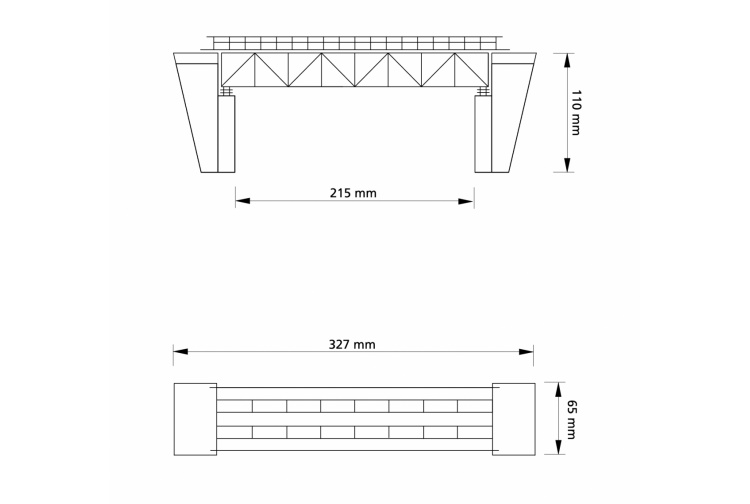 Auhagen 11364 Half Timbered Bridge plan
