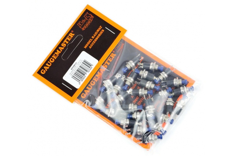 Gaugemaster BPGM514 Blue Push To Make Switches 25 Package