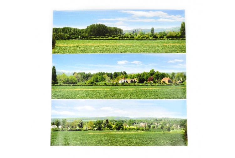 Gaugemaster GM753 Open Field Small Backscene (1372mm By 152mm)