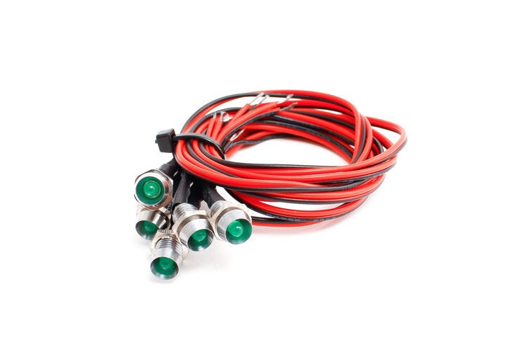 DCC Concepts LED-GRCP Chrome Mounted Panel Pre-Wired Green (6)