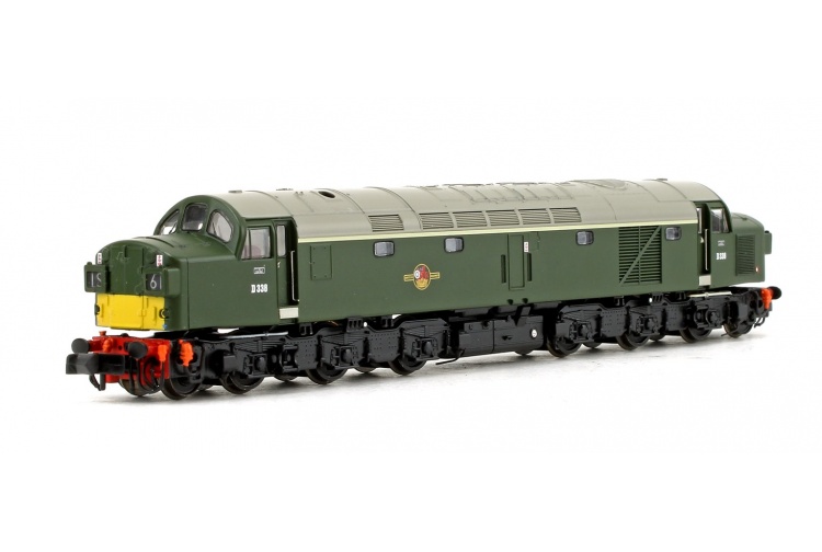 Graham Farish 371-185 Class 40 Split Headcode D338 BR Green (Small Yellow Panels) Front Left