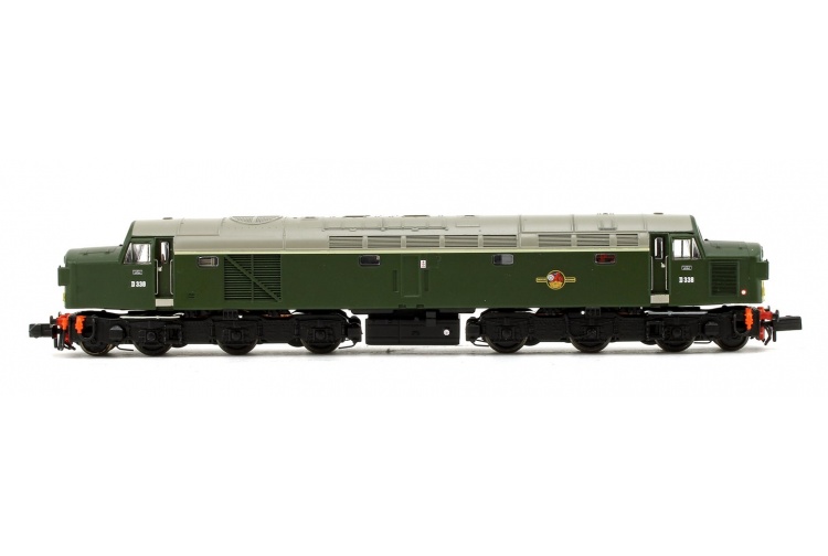 Graham Farish 371-185 Class 40 Split Headcode D338 BR Green (Small Yellow Panels) Side