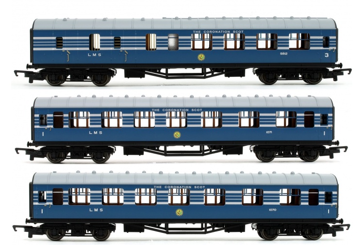 Hornby R4906 LMS Coronation Scot 3 Car Coach Pack