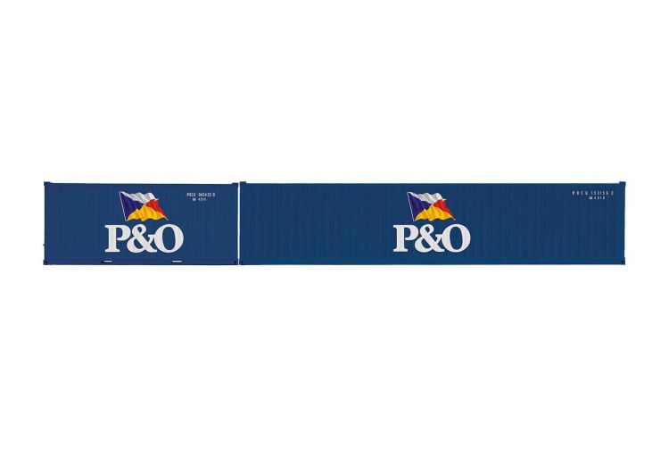 Hornby R60041 P&O Container Pack 1 x 20 and 1 x 40 Shipping Containers