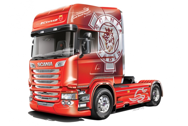 italeri-3930-scania-r730-streamline-team-chimera-front-left-red