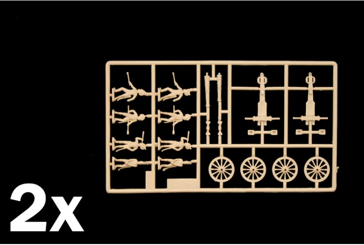 Italeri 6041 Waterloo British Artillery 1:72 Scale Plastic Kit sprue detail