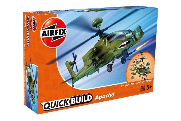 Airfix J6004 Quick Build Apache Helicopter Model Aircraft Kit