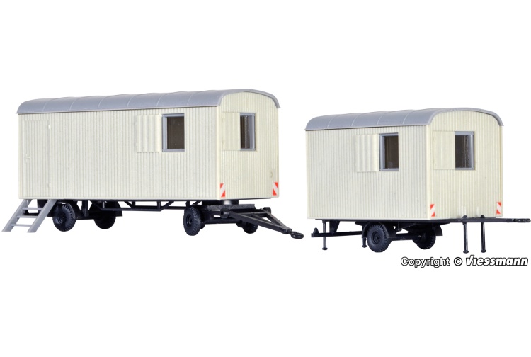 Kibri 10278 2 Construction Trailers Right Side