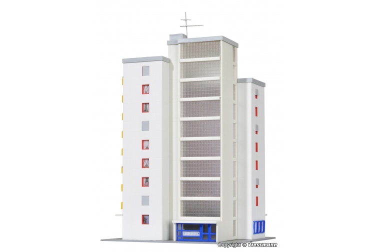 Kibri 37120 Apartment Block With Shop N Gauge Plastic Kit Rear