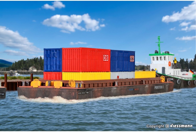 Kibri 38524 Barge For Bulk Goods or Containers