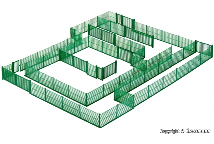 Kibri 38603 280cm Green Mesh Wire Fence HO/OO Gauge Kit Layout