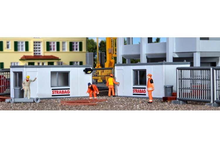 Kibri 38626 Office Container STRABAG With LED Lighting OO/HO Scale Plastic Kit