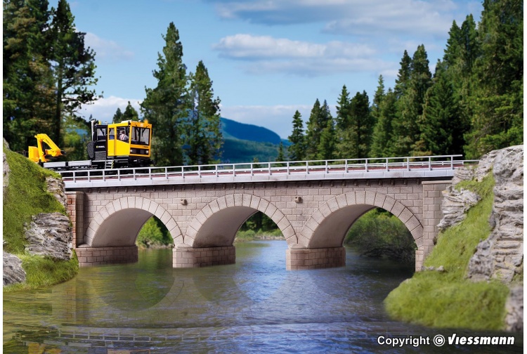 Kibri 39721 Stone Arch Bridge With Ice Breaking Pillars Layout