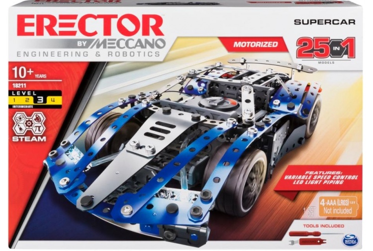 Meccano 18211 25 Model Set SuperCar Package