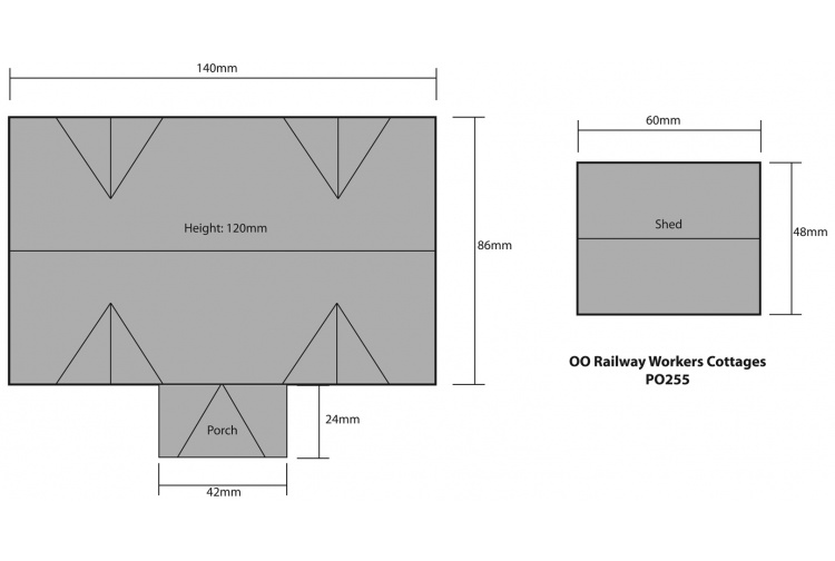 Metcalfe PO255 Workers Cottages Scale And Size