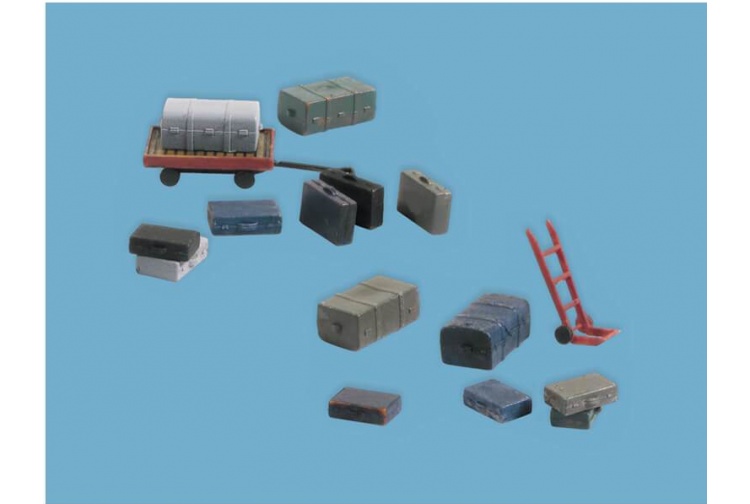 Modelscene 5174 N Gauge Luggage, Trolleys and Sack Trucks 