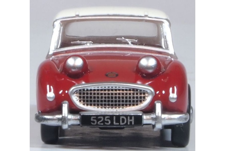 Oxford Diecast 76AHF001 Austin Healey Frogeye Sprite Cherry Red Front