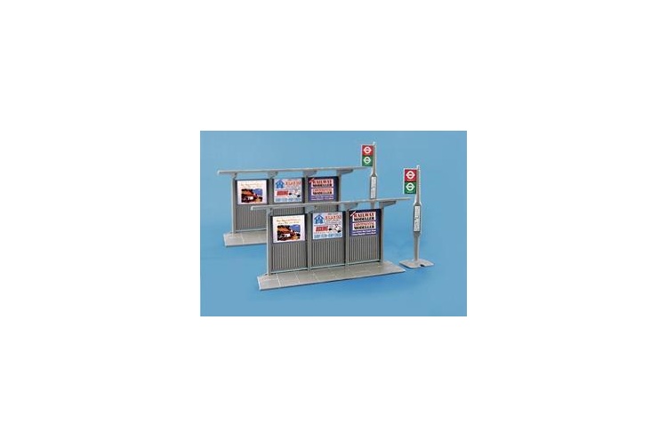 Modelscene 5007 OO Gauge Bus Stop & Shelter (pack of 2)