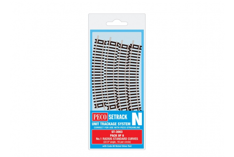 Peco ST-3003 Setrack Code 80 Standard Curve 1st Radius 8