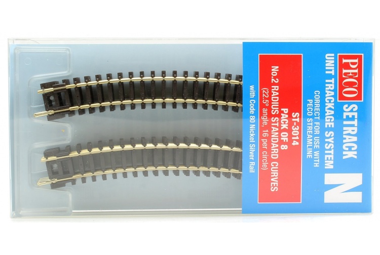 Peco ST-3014 Setrack Code 80 Standard Curve 2nd Radius 8