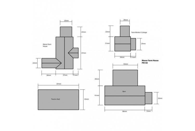 Metcalfe PN150 Manor Farm N Gauge Card Kit plan