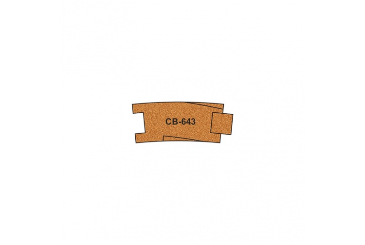 Proses CB-643 Pre-Cut Cork Bed For R643 Curve Track (Pack of 10)