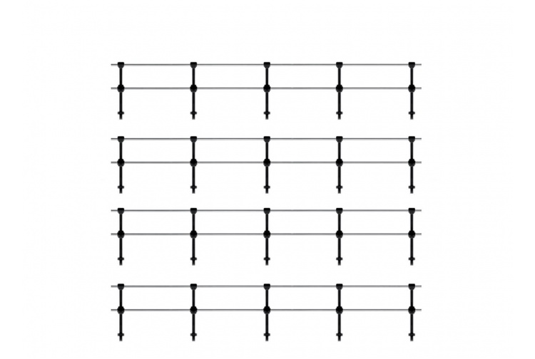 Ratio 144 Hand Rail Stanchions (Double Rail)