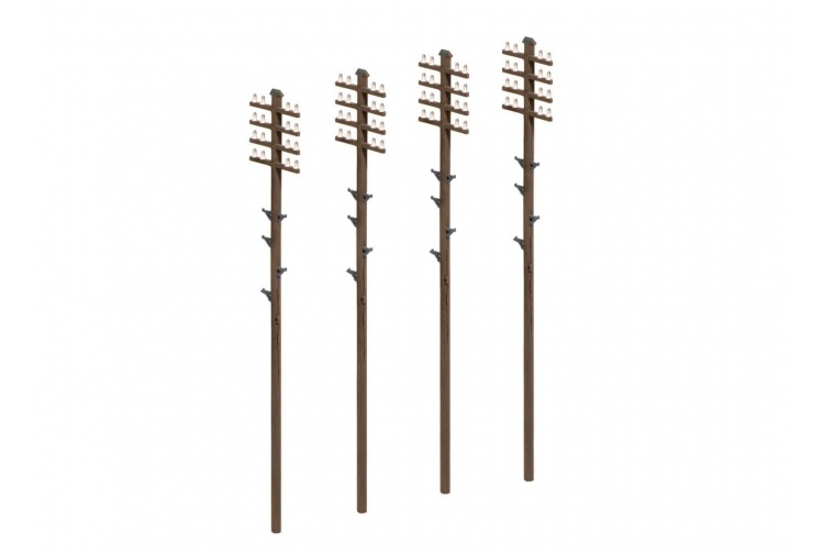 Ratio 452 Telegraph Poles OO Gauge Plastic Kit
