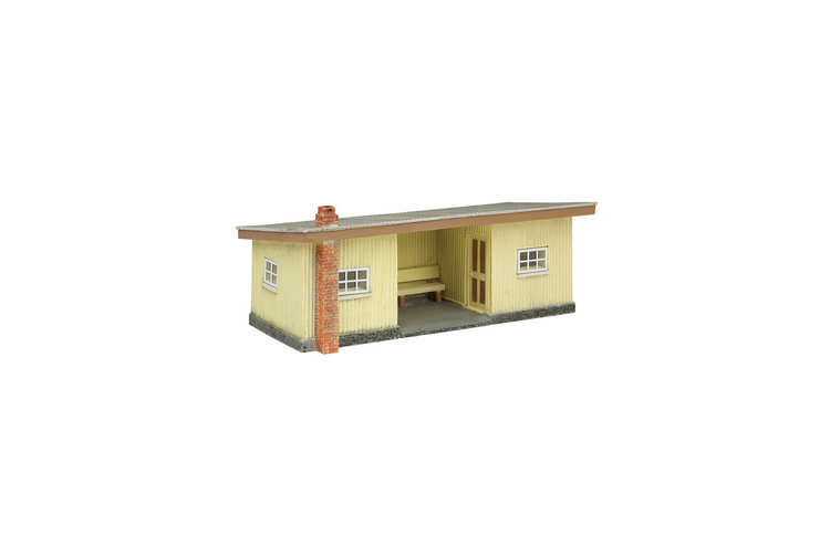 Bachmann Scenecraft 44-0160B Narrow Gauge Corrugated Station Brown and Cream