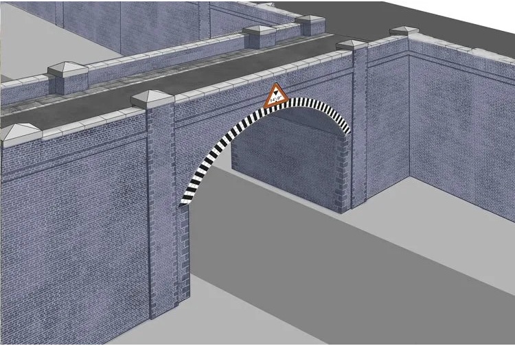 SuperQuick SQA15 Bridge/Tunnel Entrance (Engineers Brick) Example Road Bridge