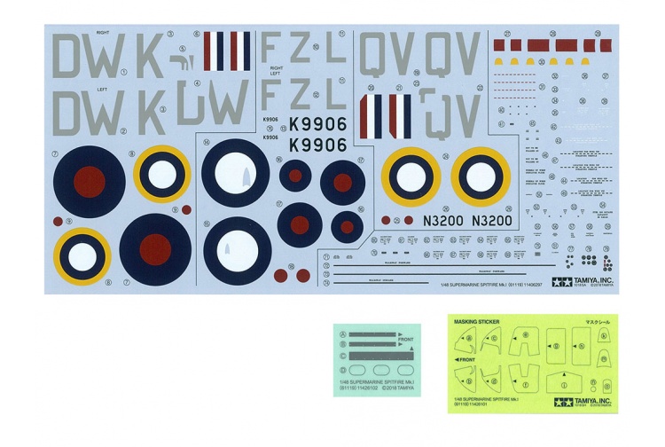 Tamiya 61119 Supermarine Spitfire Mk.I Decals