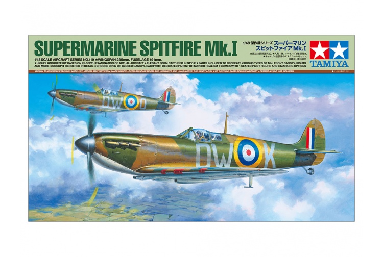 Tamiya 61119 Supermarine Spitfire Mk.I Package