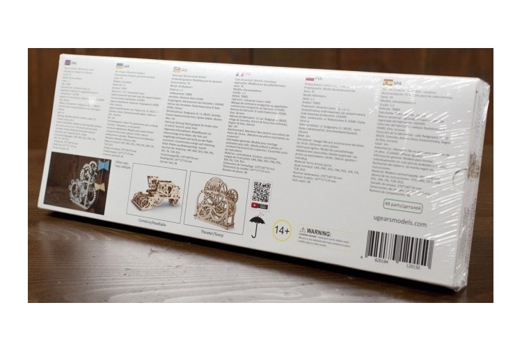 UGears Dynamometer Mechanical Model Kit Package Back