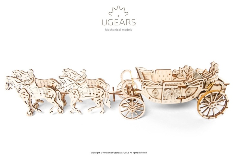 Ugears UG70050 Model Royal Carriage Left Side