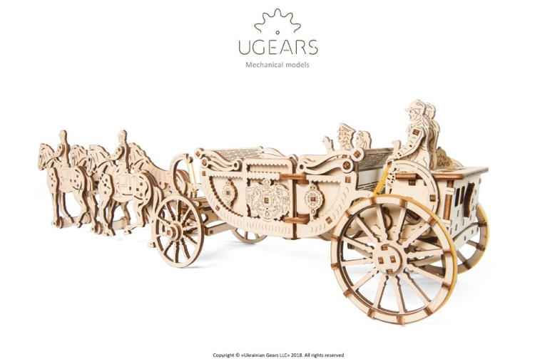 Ugears UG70050 Model Royal Carriage Rear Left