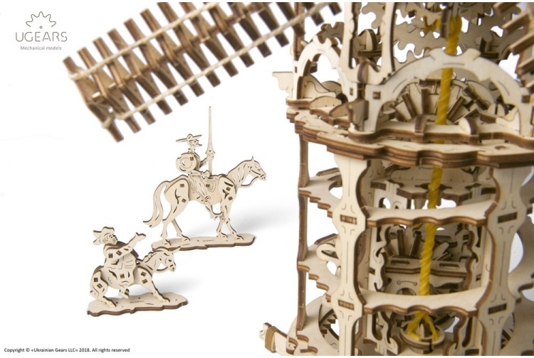 Ugears UG70055 Model Tower Windmill Closeup