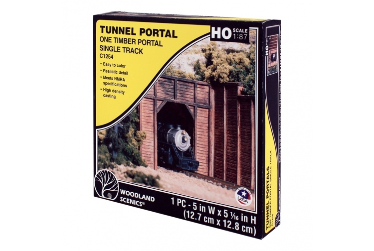 Woodland Scenics C1254 Single Track HO/OO Gauge Timber Tunnel Portals